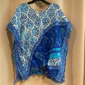 Chico blue and green L/XL cover up.